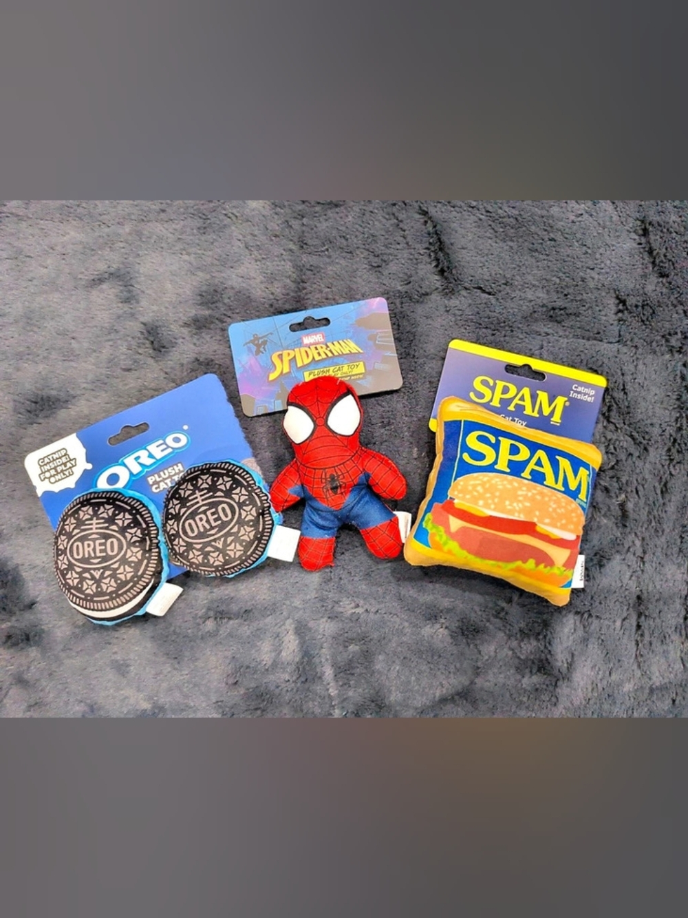 Oreo, Spider-Man, and Spam plush toys Plush Toy Set NWT